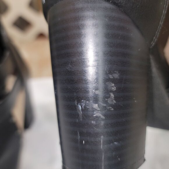 REPORT SIGNATURE Josie Open toe Ankle Booties Heels Chunkie Sz 8.5 Black Strap - Picture 15 of 15